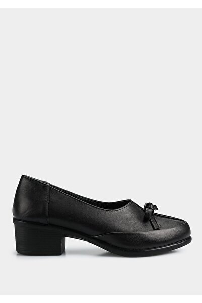 Eclipse Black Leather Women's Shoes