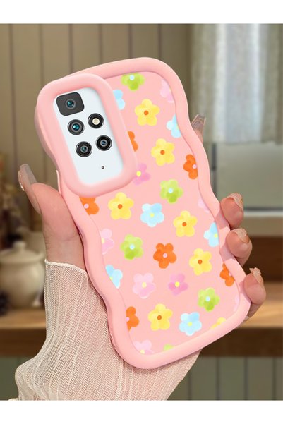 Hontinga Redmi 10 Compatible Case Camera Protector Pink Silicone Couple Phone...