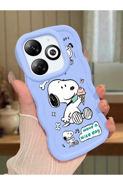 Hontinga Infinix Hot 40I Compatible Case Camera Protector Blue Silicone Coupl...