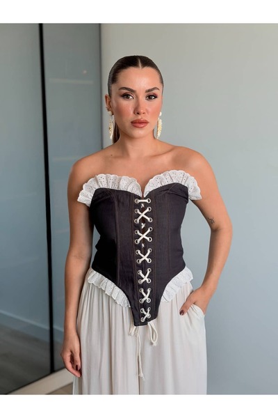 ROUPAS COLLECTİON Düşes Korse Bluz