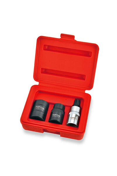 TOPTUL Set 3 bucăți 1/2" hexagon și si bit