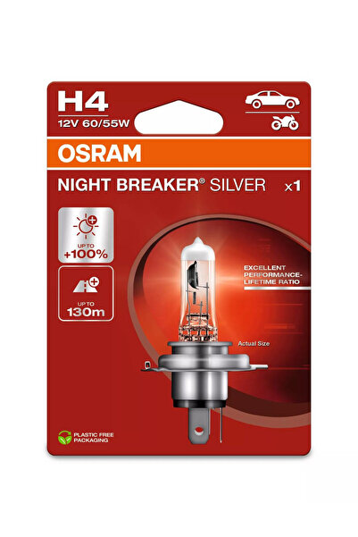 Osram Bec Night Breaker Ασημί H4 12V 60/55W P43t blister