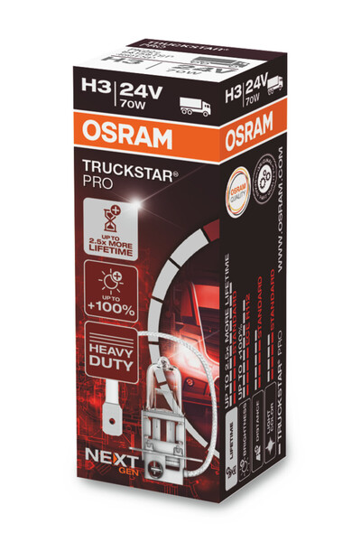 Osram Bec TruckStar PRO Επόμενης Γενιάς H3 24V 70W PK22s