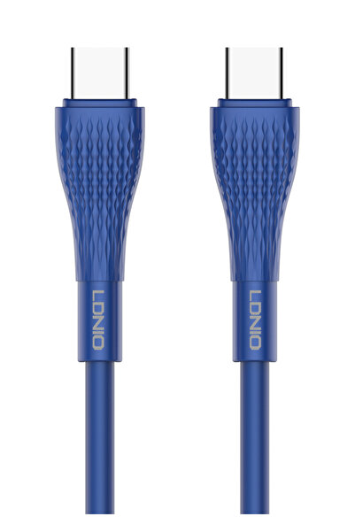LDNIO Καλώδιο USB-C σε USB-C LC672C, 65W PD, 2μ, μπλε