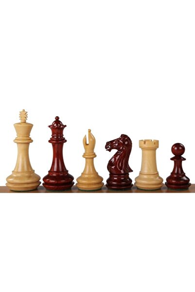 Sunrise Chess & Games Chess pieces REDWOOD 4" BEVELED BASE chess pieces