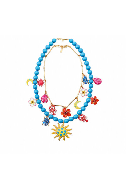Venus Design Sun Charm 2-Piece Necklace