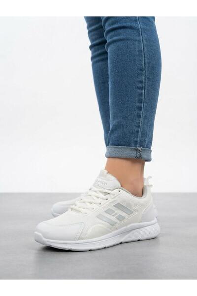 Lütfi Women's White Sneaker Daily Orthopedic Ultra Light Sole Walking Sports ...