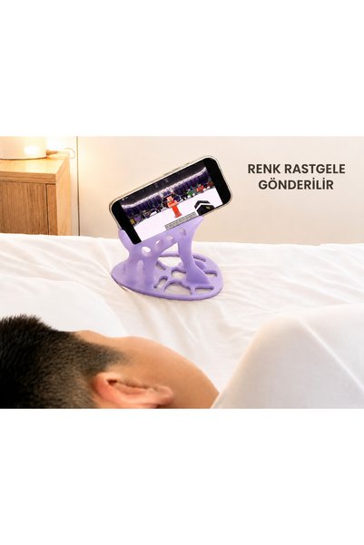 vetria Side-Sleeping Phone Holder Stand – Phone Watching Stand for Bed |   3D Printing Ergonomic Phone Stand (Color Randomly Sent)