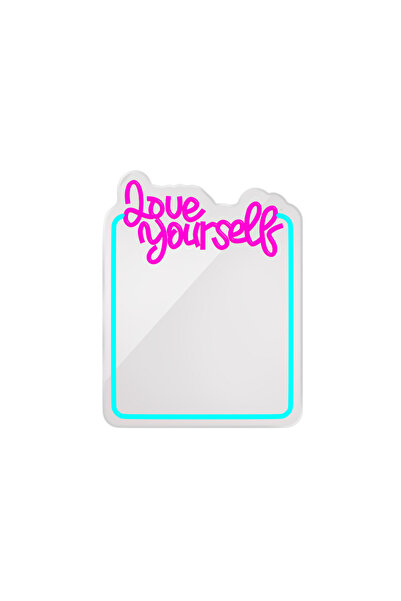 OEM Forever Light Neon Mirror LED Love Yourself/Turquoise Pink - Διακοσμητικό...