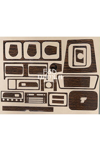 FD Damla Etiket Fiat Tofaş Low Chest Torpedo Console Trim Chest Mahogany Vene...