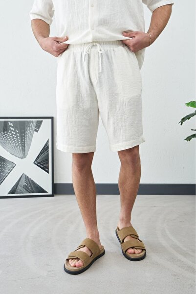 duo fideles Self-Patterned Fluffy Men's Shorts