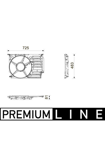 MAHLE Carcasă, Ventilator Radiator Bmw 1 (f40) 2 (f45) 2 Gran Coupe (f44) 2 G...