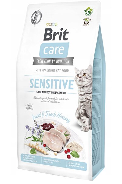 NO BRAND Hrana pentru pisici BRIT CARE Cat Grain-Free Sensitive Owady i śledź...