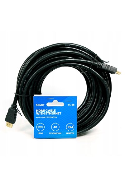 Savio Cablu HDMI-HDMI CL-38 v1.4 3D, 4Kx2K, 15m