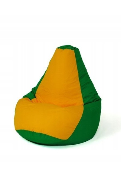 innature Pufa worek GO GIFT Gruszka XL Verde-galben 130 x 90 cm