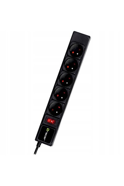 NO BRAND Listwa zasilająca TRACER PowerGear 1,5 m Negru (5 prize)