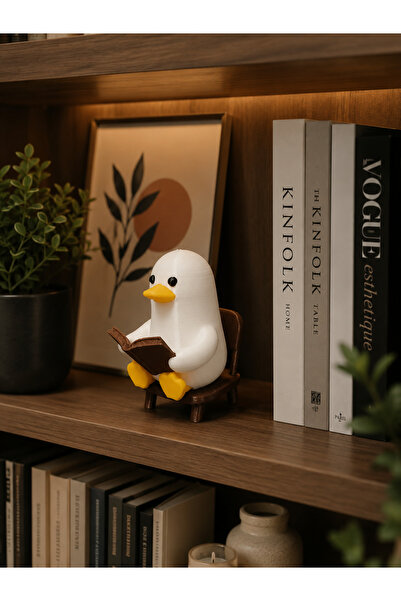 Book Reading Penguin Cute Bookshelf Decor Trinket Gift