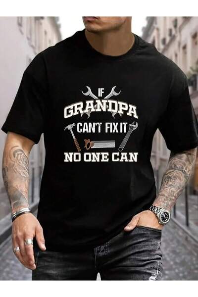 KYMC07 Funny If Grandpa Can't Fix It No One Can Women's Men's Black Vacation ...