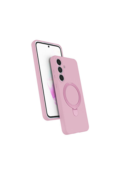 zore Galaxy S25 FE Kılıf 360 Derece Döner Standlı MagSafe Kamera Lens Korumal...