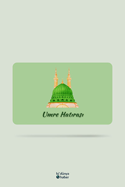 Bi Dünya Haber Umre Hatırası (Mescid-i Nebevî Yeşil Kubbe) Temalı Buzdolabı M...