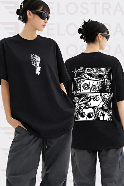 Velostra Unisex Jujutsu Kaisen Nanami Anime Printed Oversize Crew Neck Cotton...