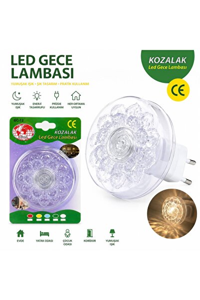 ZRN SHOP Kozalak Gece Lambası GC15 Priz Tip LED Koridor Hol Uyku Lambası
