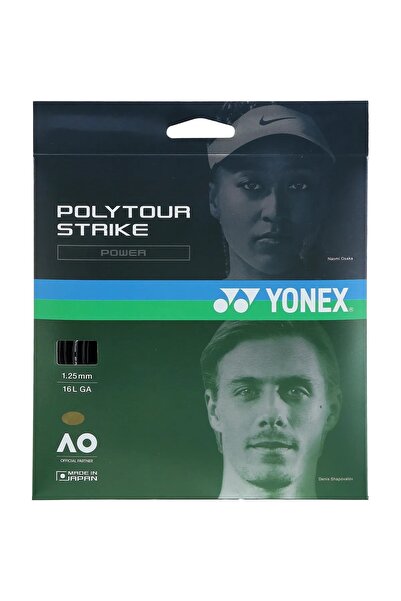 YONEX Χορδή Poly Tour Strike 125, 1.25 χιλιοστά, ρολό 12 μέτρων, μαύρο χρώμα