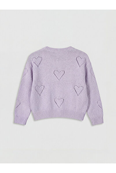 LC Waikiki Crew Neck Bow Detailed Girls' Knitwear Cardigan
