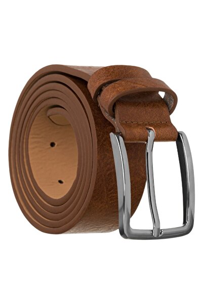 OEM Curea bărbătească maro, reglabilă, cu aspect de piele, 120x3.2cm