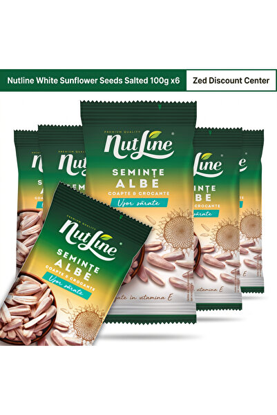 Nutline Semințe de floarea-soarelui albe sărate 100g x6