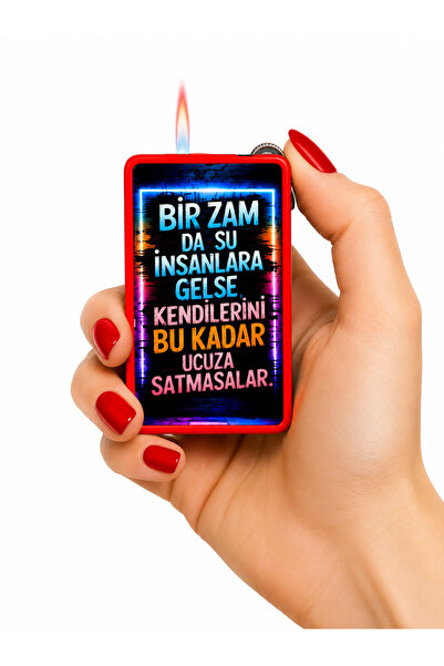 ONRSTORE Karakter Yazılı Aynalı Metal Gaz Dolumlu Çakmak – Dekoratif Baskılı ...
