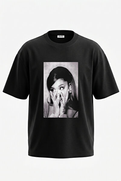 Anetos Roy Lichtenstein Design Printed Oversize Black T-Shirt