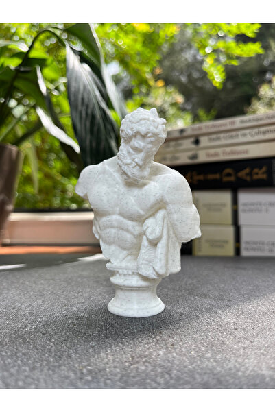 KALIPDIŞI 3D Dekoratif Yorgun Herakles Büstü - Mitolojik Herkül Antik Heykeli...
