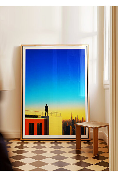ARTHOUSECOLLECTIVE A Peaceful Moment - Alone Above the City - Unframed Poster
