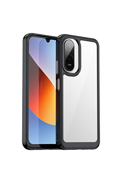 CaseOnn Xiaomi Poco C81 Pro Kılıf Kamera Korumalı Darbe Emici Şeffaf Arka Kap...