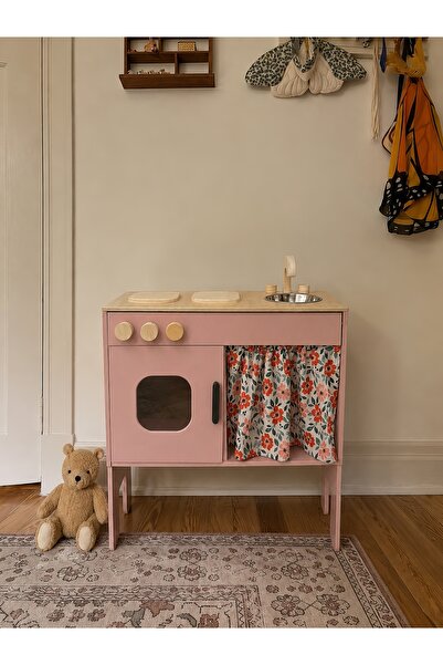 ETERNAL SUNSHINE Ahşap Montessori Oyuncak Mutfak tezgah set, Huş Ağacı Çocuk ...
