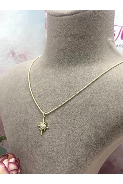 XUPING JEWELRY Kadın Çelik Parıltılı Kuzey Yıldızı Figürlü Zincir Kolye (14k ...
