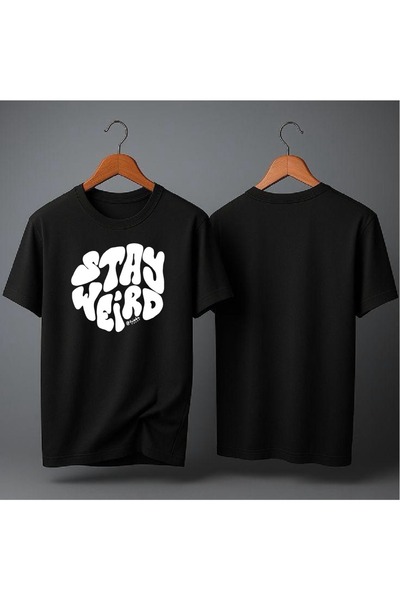 EFEVRA Stay Weird Printed Oversized T-Shirt