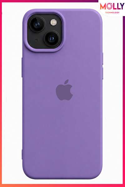 Molly iPhone 15 İçin Lavanta Lansman İçi Kadife Mat Silikon Kılıf