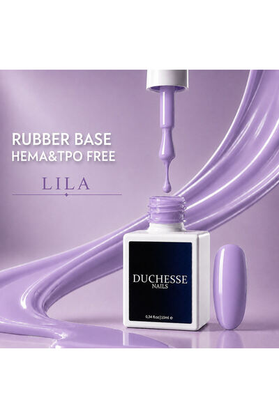 Duchesse Nails HEMA & TPO FREE Rubber Base, LILA Shade, 10 ml