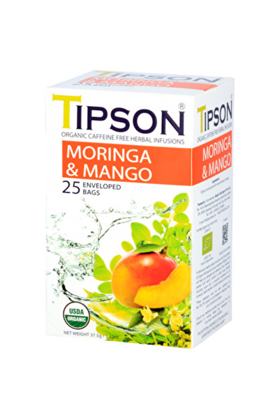 Tipson Tea, Tipson, Organic Moringa & Mango, 25 sachets, 37.5 g