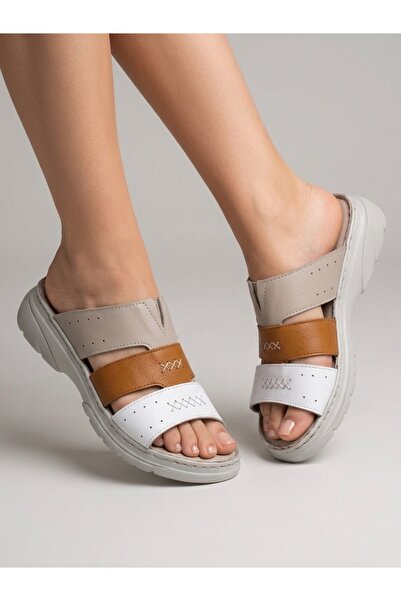 Rüya Shoes Women's Orthopedic Soft Sole Genuine Leather Sandals with Anatomic...