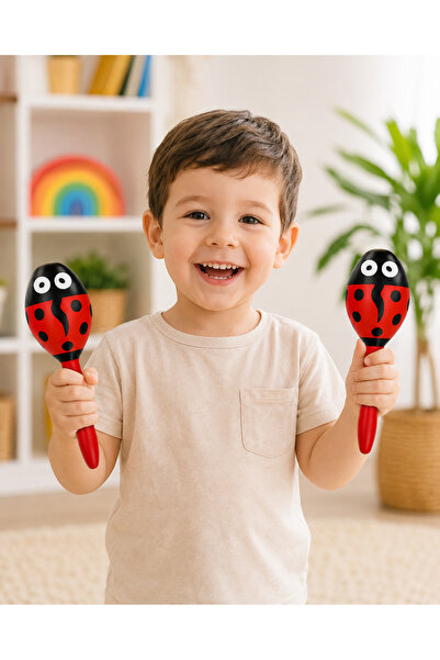 YAHO OYUNCAĞIN DOĞAL HALİ Ladybug Maracas 1 Piece