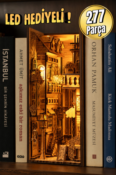 eslazerkesim Sihirli Sokak Mini Book Nook DIY Kit – Kendin Yap Minyatür Book ...