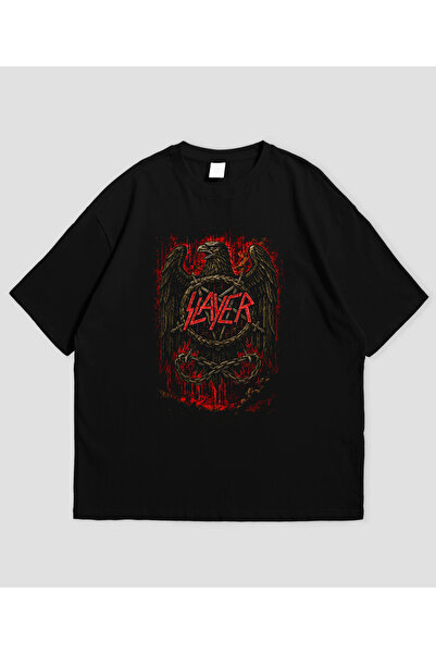 Grafftee Clothing Μπλουζάκι Slayer με στάμπα, Unisex, Oversize