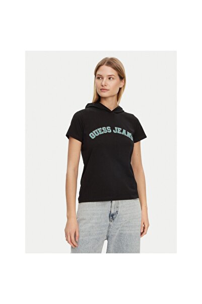 Guess Γυναικείο T-shirt W5GP28J1314 Μαύρο