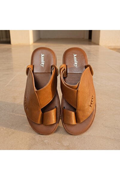 Lucky Steps Men's Handcrafted Arabian Style Toe Post Leather Sandals Wear-Res...