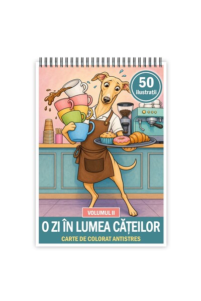 Legendary Gifts Carte de colorat, 50 de ilustrații O zi in lumea cateilor - V...