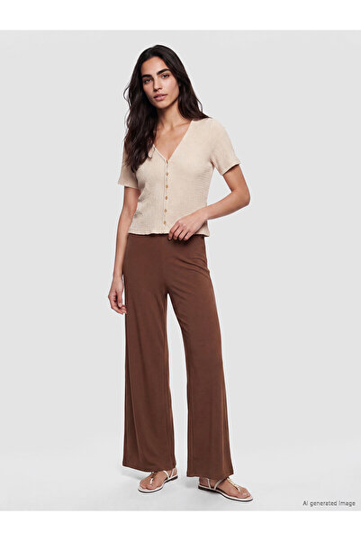 LC Waikiki Trendlucky High Waist Women's Sweatpants with a Difference in Color