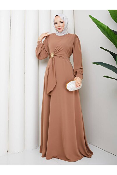 RD MİSSTANBUL COLLECTİON Medine İpeği Tokalı Elbise